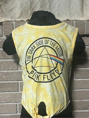 Pink Floyd Dark Side Of The Moon Yellow Tie Dye Tank